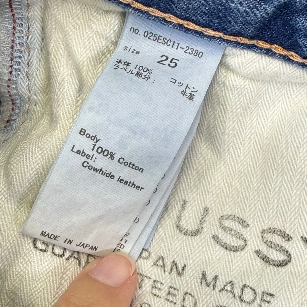 Moussy Vintage Slim Straight Distressed Medium Wash Button Fly Jeans Size 25